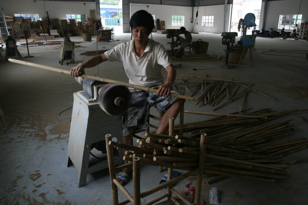Making bamboo furniture