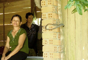 Bamboo farmer family